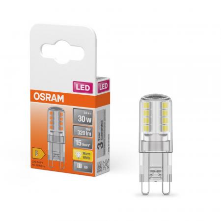 OSRAM LED PIN G9 Stiftsockel 2,6W wie 30W warmweißes Licht 2700K